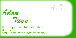 adam tuss business card